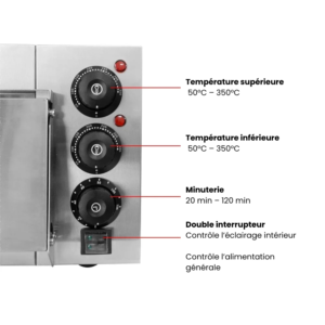 Four à pizza électrique - jusqu'à 350°C – Image 3